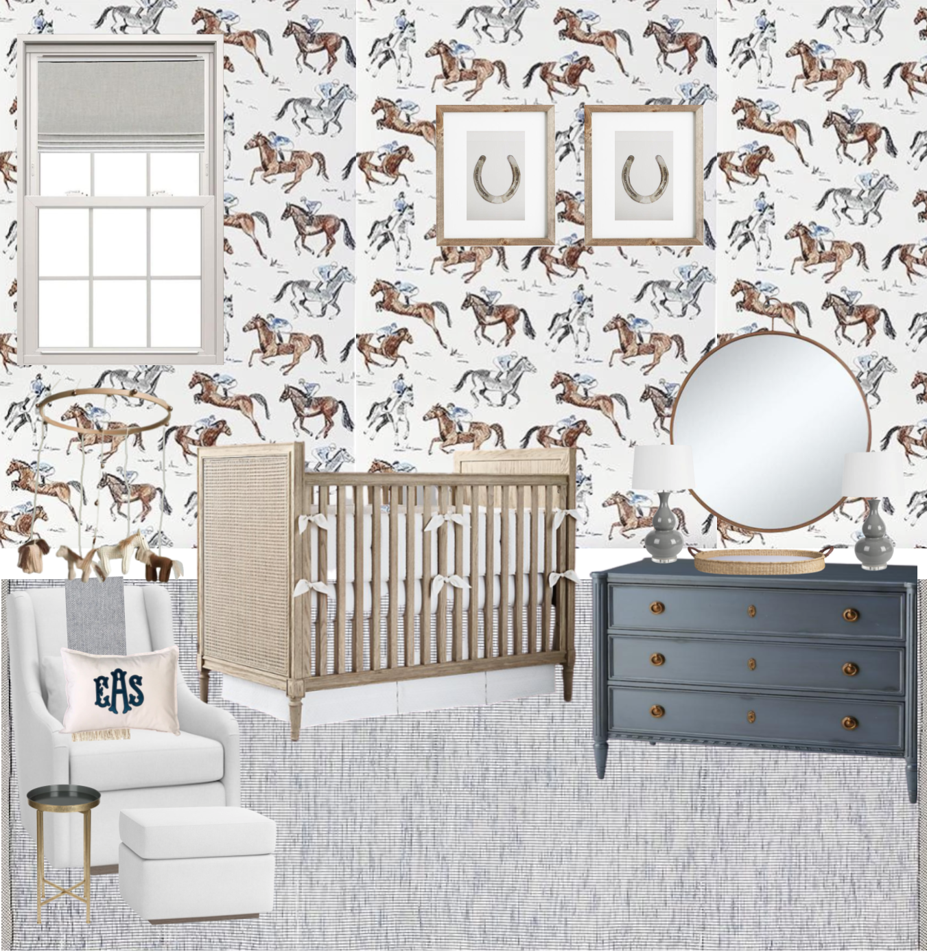 Horse themed baby 2024 items